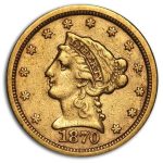 1870-S $2.50 Liberty Gold Quarter Eagle VF