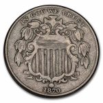 1870 Shield Nickel VF