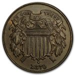 1870 Two Cent Piece AU