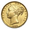 1871-1887-S Australia Gold Sovereign Victoria Shield AU