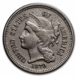 1871 3 Cent Nickel XF