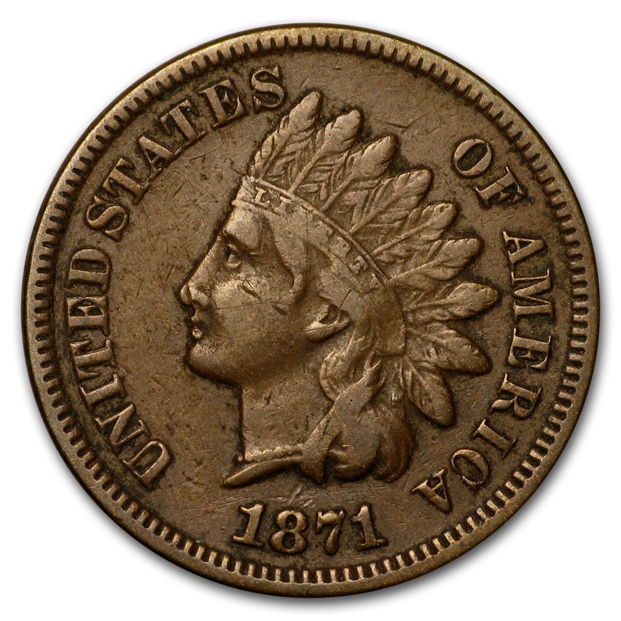 1871 Indian Head Cent VF