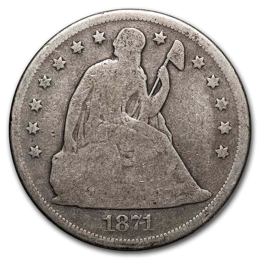 1871 Liberty Seated Dollar Good
