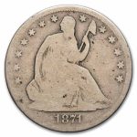 1871 Liberty Seated Half Dollar Good