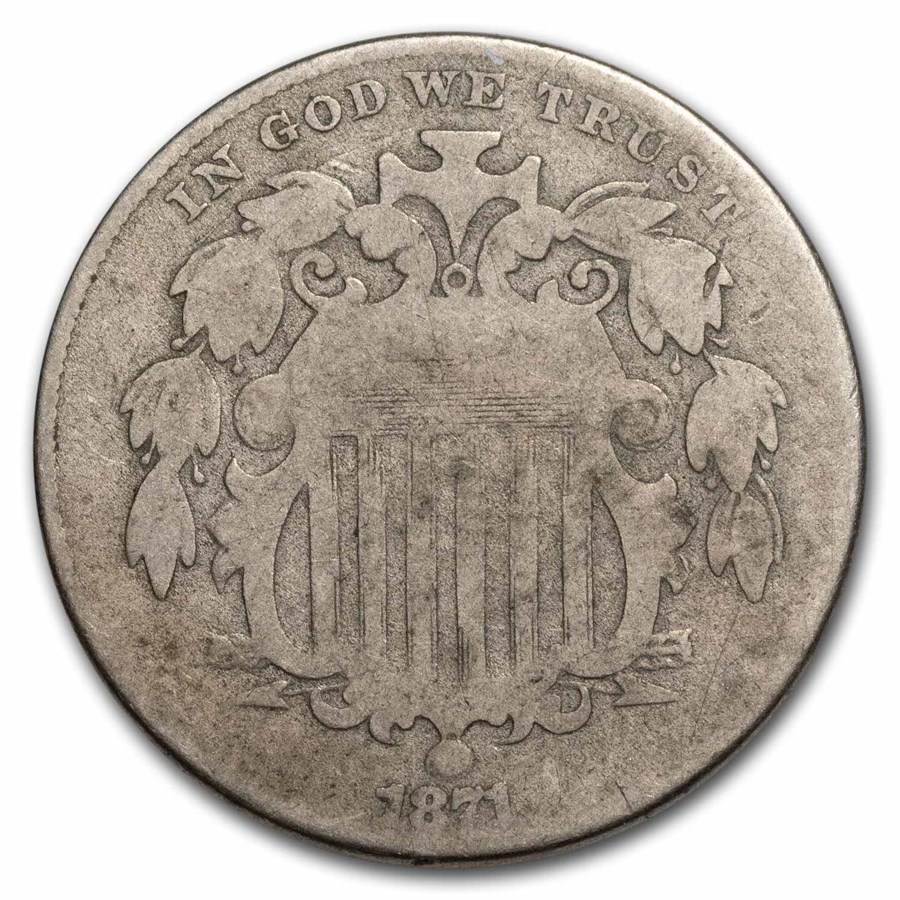 1871 Shield Nickel Good