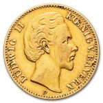 1872-1881 Germany Gold 10 Mark Bavaria Ludwig II Avg Circ
