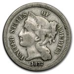 1872 3 Cent Nickel Fine