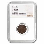 1872 Indian Head Cent VF-35 NGC (Brown)