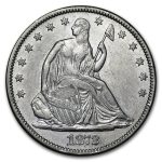 1872 Liberty Seated Half Dollar AU