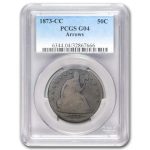 1873-CC Liberty Seated Half Dollar G-04 PCGS (Arrows)