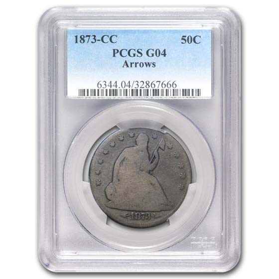 1873-CC Liberty Seated Half Dollar G-04 PCGS (Arrows)