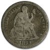 1873 Liberty Seated Dime No Arrows Open 3 VG