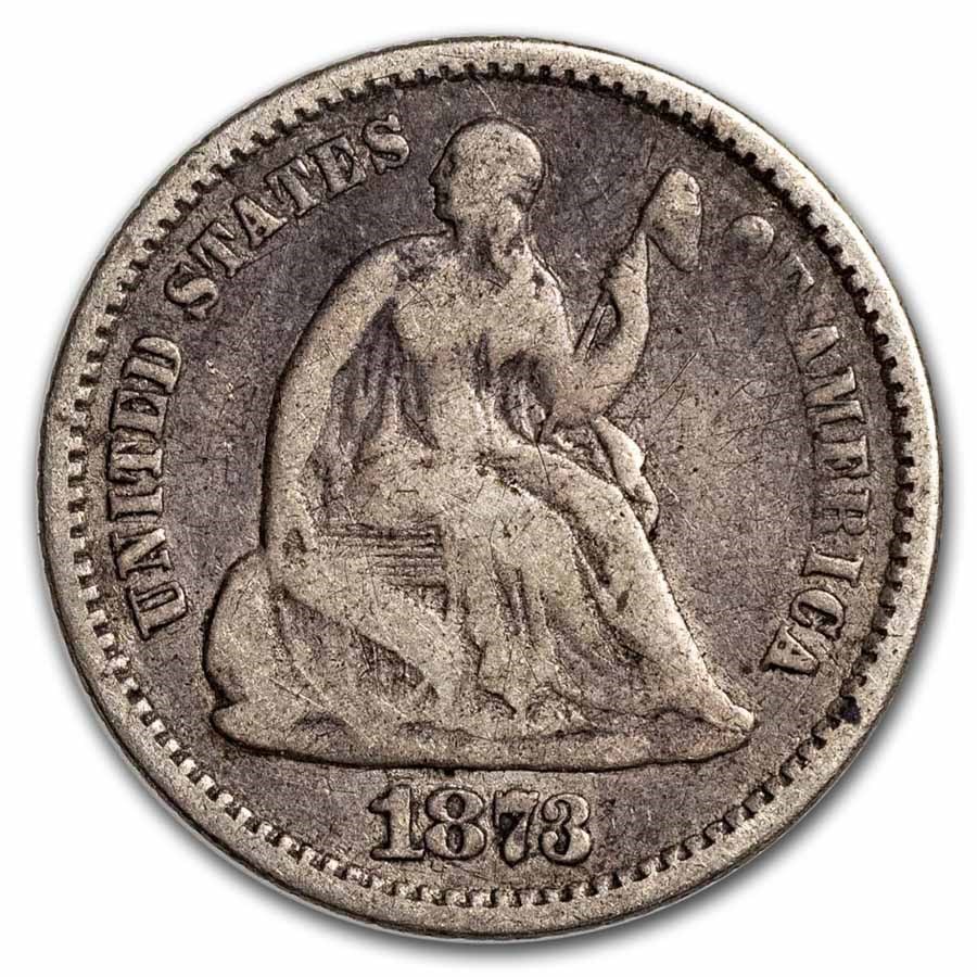 1873 Liberty Seated Half Dime VG
