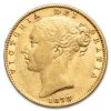 1873-S Australia Gold Sovereign Victoria Shield AU