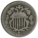 1873 Shield Nickel Open 3 Good