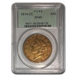 1874-CC $20 Liberty Gold Double Eagle XF-40 PCGS