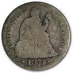 1874 Liberty Seated Dime Good