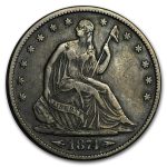 1874 Liberty Seated Half Dollar XF