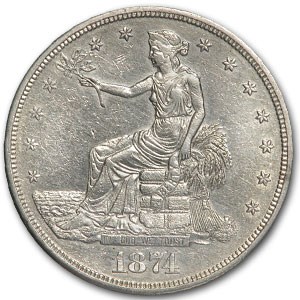 1874-S Trade Dollar AU