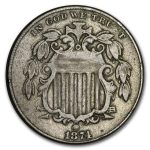 1874 Shield Nickel VF
