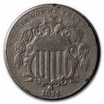 1874 Shield Nickel VG