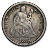 1875-CC Liberty Seated Dime CC Above Bow Fine