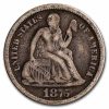1875-CC Liberty Seated Dime CC Below Bow VF