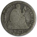 1875 Liberty Seated Dime Good