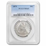 1875 Liberty Seated Half Dollar MS-65 PCGS