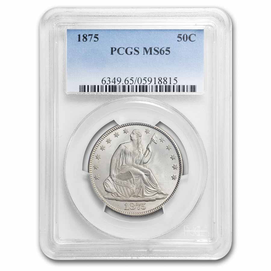 1875 Liberty Seated Half Dollar MS-65 PCGS