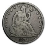 1875 Liberty Seated Half Dollar VG