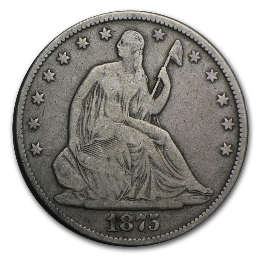 1875 Liberty Seated Half Dollar VG