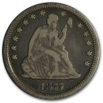 1875 Liberty Seated Quarter Fine
