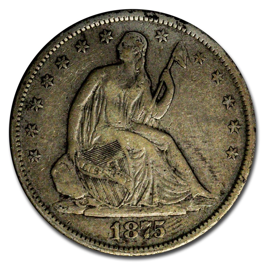 1875-S Liberty Seated Half Dollar VF