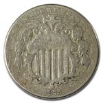 1875 Shield Nickel VG