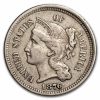 1876 3 Cent Nickel XF