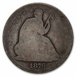 1876-CC Liberty Seated Half Dollar AG