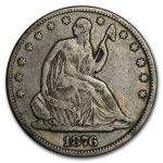 1876 Liberty Seated Half Dollar VF