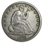 1876 Liberty Seated Half Dollar XF