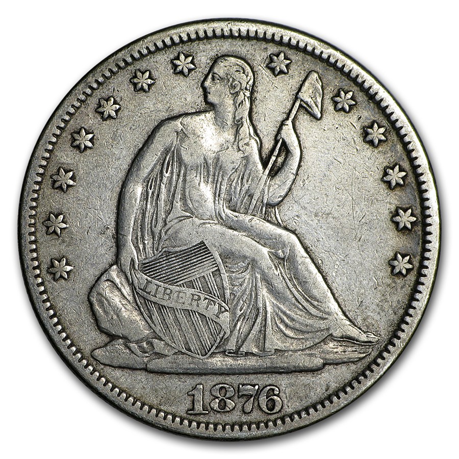 1876 Liberty Seated Half Dollar XF
