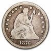 1876 Liberty Seated Quarter VG