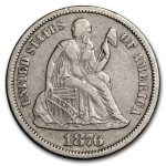 1876-S Liberty Seated Dime VG