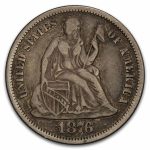 1876-S Liberty Seated Dime XF
