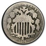 1876 Shield Nickel Good