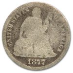 1877-CC Liberty Seated Dime AG