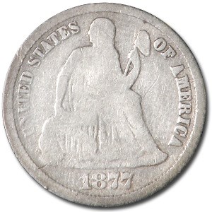 1877-CC Liberty Seated Dime Good