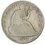 1877-CC Liberty Seated Half Dollar AG