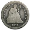 1877-CC Liberty Seated Quarter AG