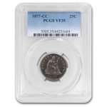 1877-CC Liberty Seated Quarter VF-35 PCGS