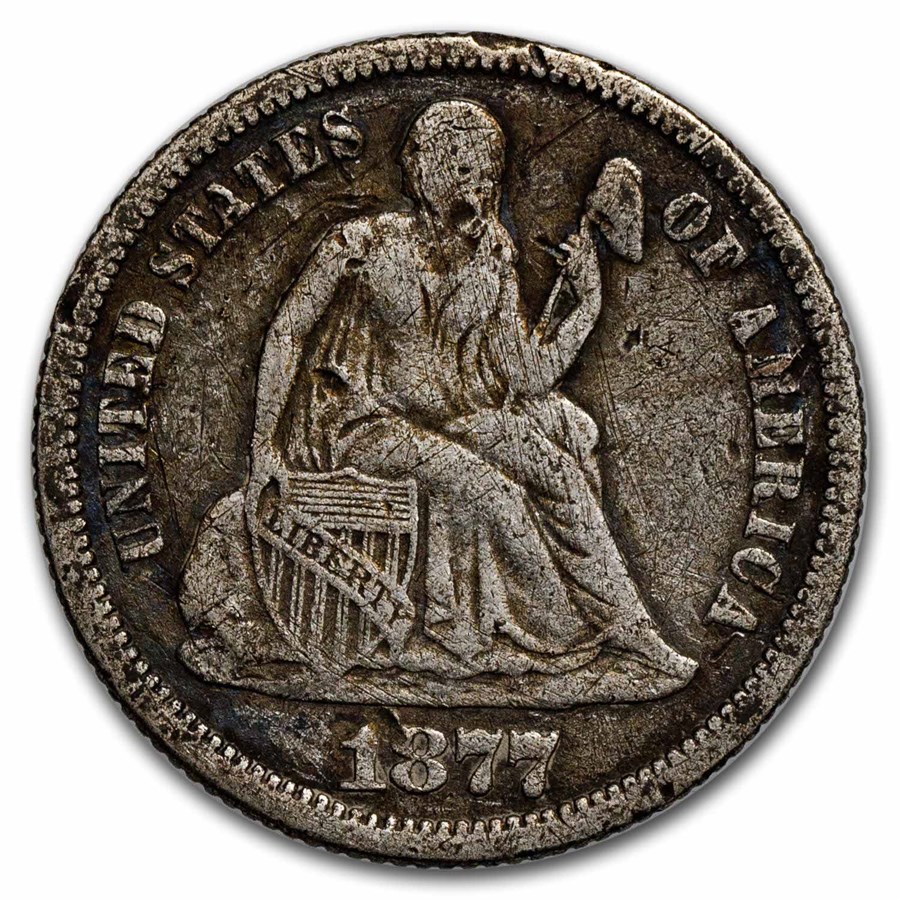1877 Liberty Seated Dime Fine